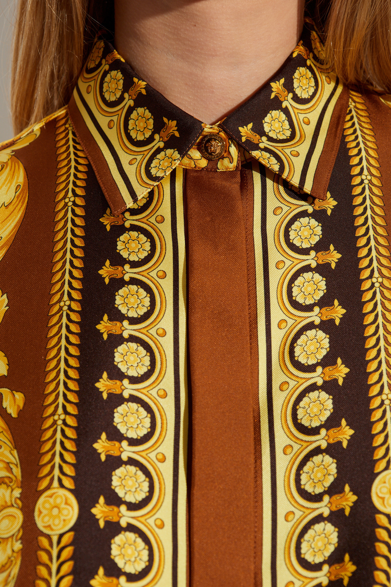 Multicolour Silk shirt with 'Barocco' print Versace - Vitkac AS